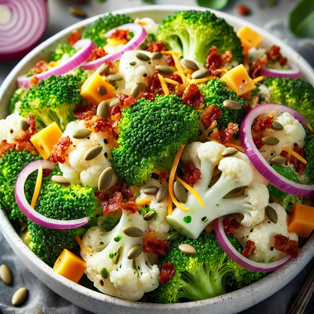 Broccoli Cauliflower Salad Recipe