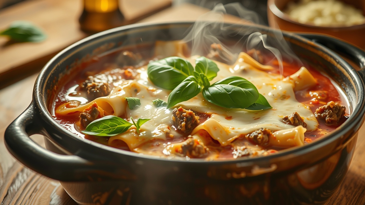 Crockpot Lasagna Soup