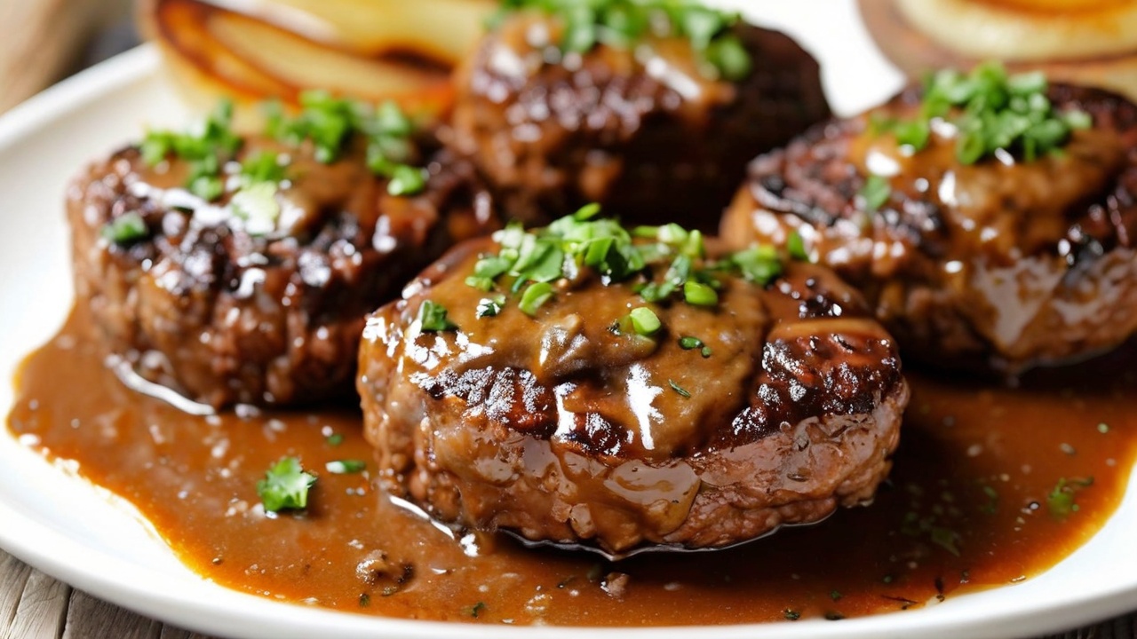 How to Make Hamburger Steak with Onion Gravy