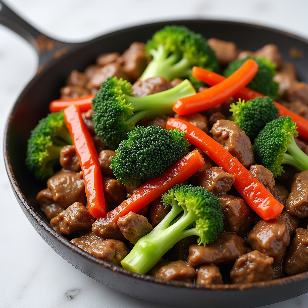 ground beef and broccoli stir fry